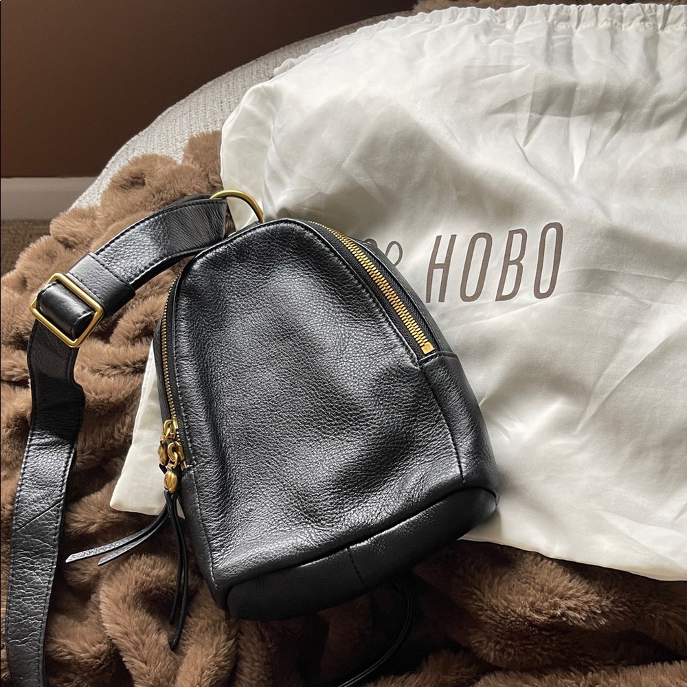 HOBO Fern Black Leather Sling Bag